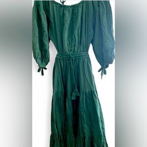 Free People Ibiza open back sun dress in green